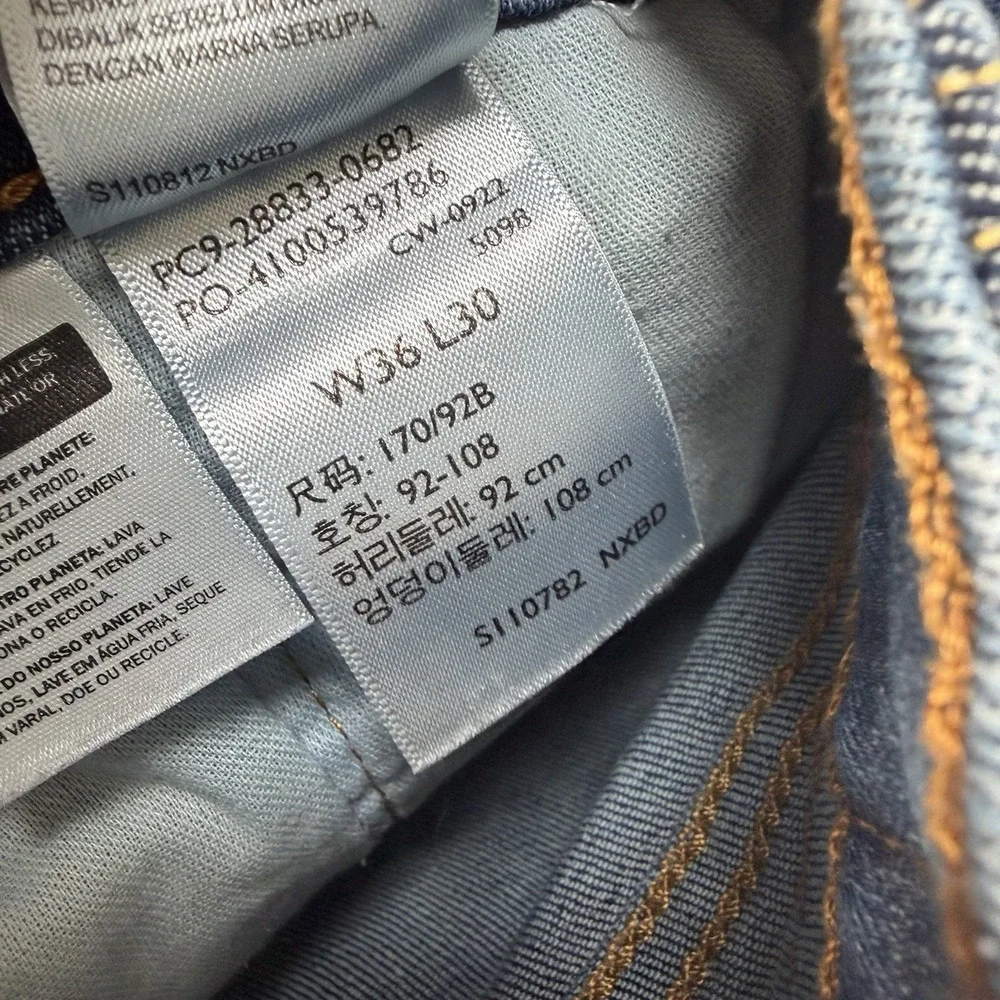 Levi's 512 Slim Taper Jeans Men's 36x30 Blue Stretch Denim Pants